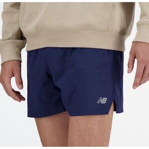 New Balance Men's RC Short Shorts Brief Lined  5"  XL Large Nb Navy Blue New